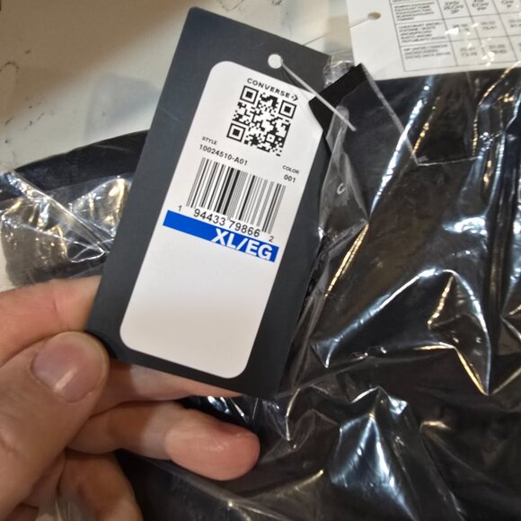 Converse - Unisex Embroidered Star Chevron Crew Sweatshirt BLACK MENS XL NEW - Picture 6 of 7